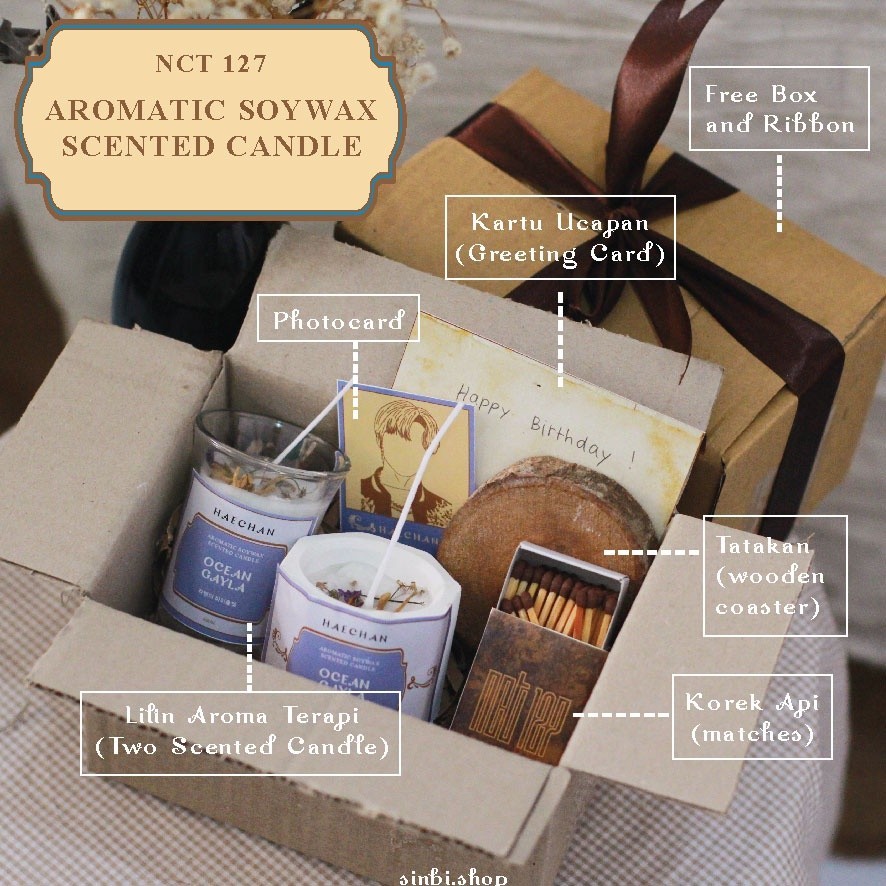 Hampers Nct 127 Scented Candle | Aroma Therapy | Lilin Aroma Terapi | Giftbox Kpop | Hampers Kpopers