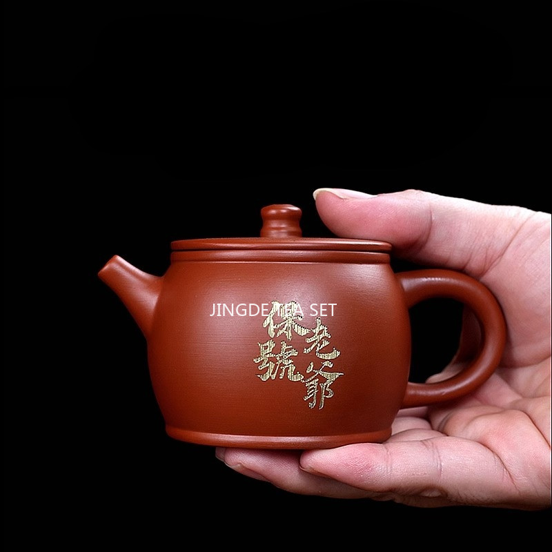Chinese YIXING Purple Clay Teapot, Handmade Vermilion Clay Hanwa Teapots,  PUER Kung Fu Teapot, Roun