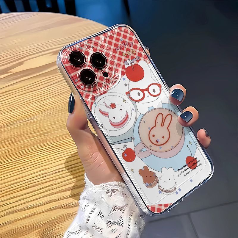 Soft Case Samsung dengan Motif Miffy Waktu Teh Gaya Manis untuk Samsung A02 03 04 05 10 11 12 13 14 