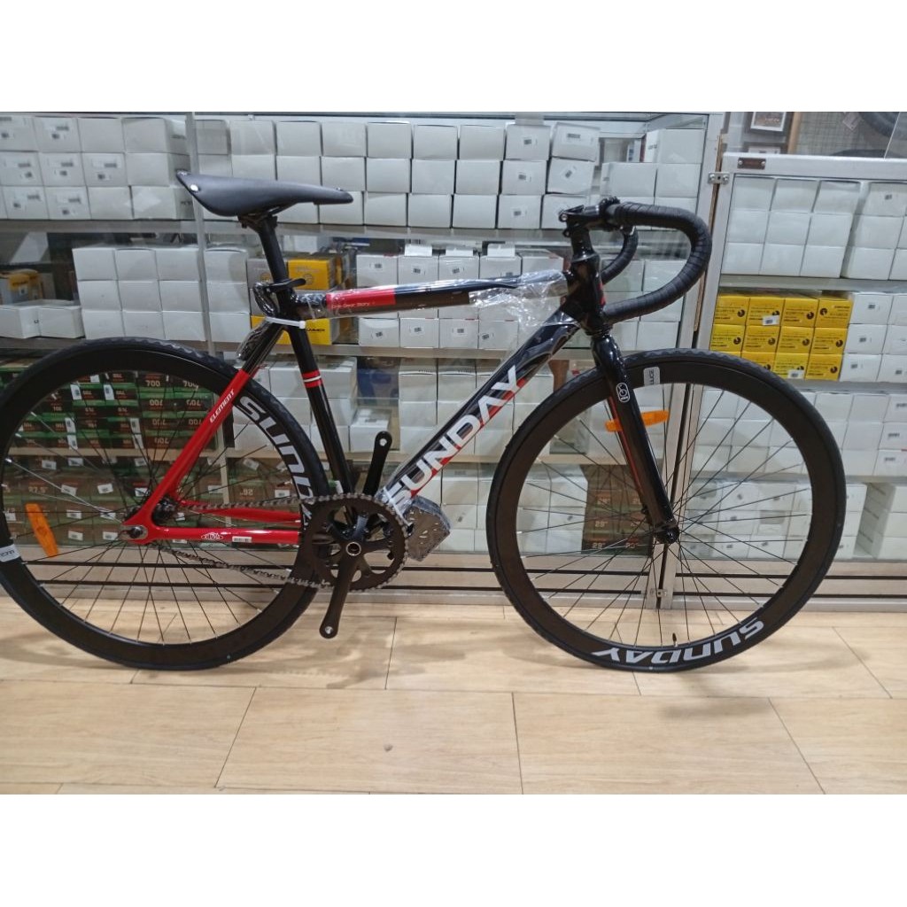 PROMO 12.12 sepeda fixie element FRC 50 FX sunday SKID FX SUNDAY KZM frame alloy- original