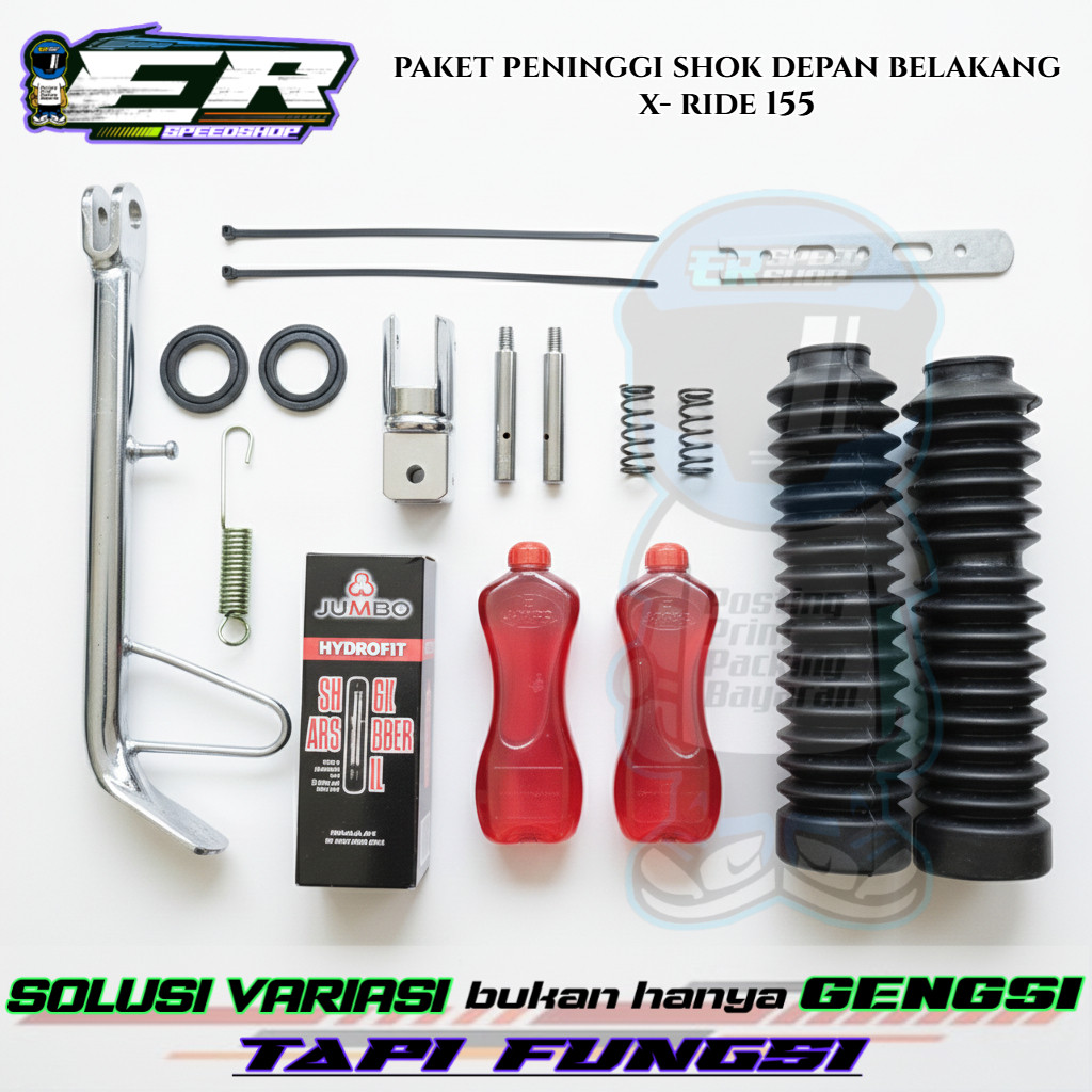 Paket Peninggi Shock skok depan belakang Yamaha xride 110 X-Ride 115 xride old satu paket