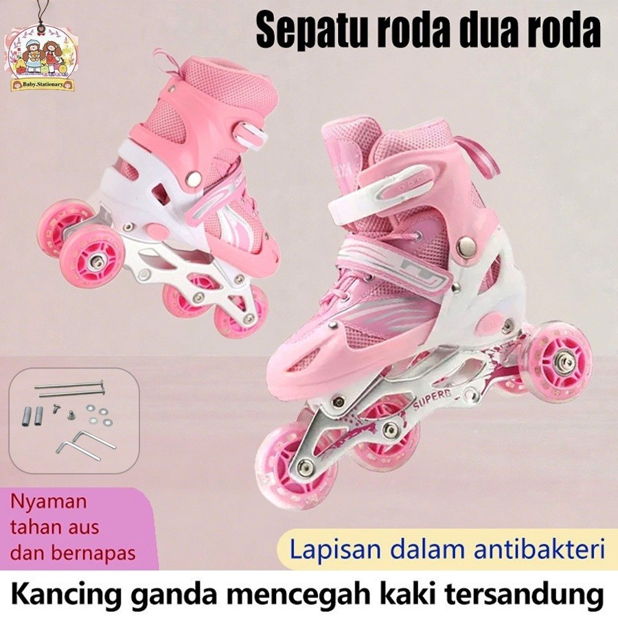 Sepatu roda anak perempuan laki laki dewasaa powerslide sepatu roda anak perempuan roda 4