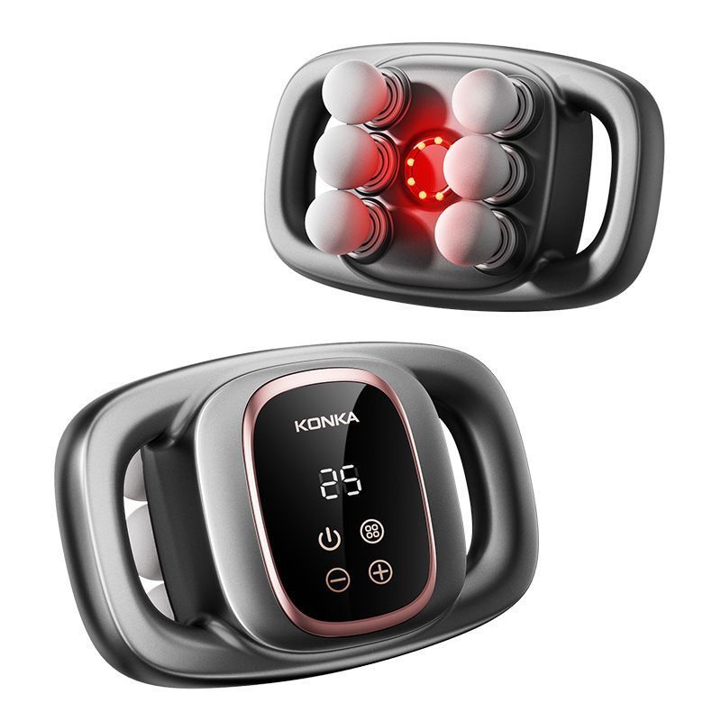 Konka 6 Heads Fascia Massage Gun Powerful Electric Deep Tissue Massager for Full Body Muscle Relaxat