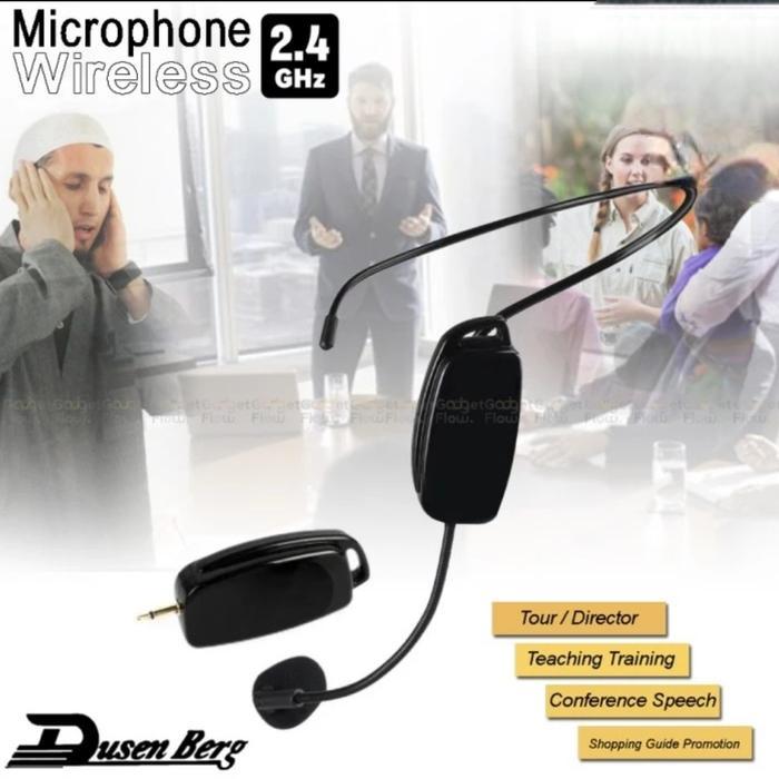 Mic Clip On Wireless 2.4G Presentasi Tur Imam Masjid Musholla
