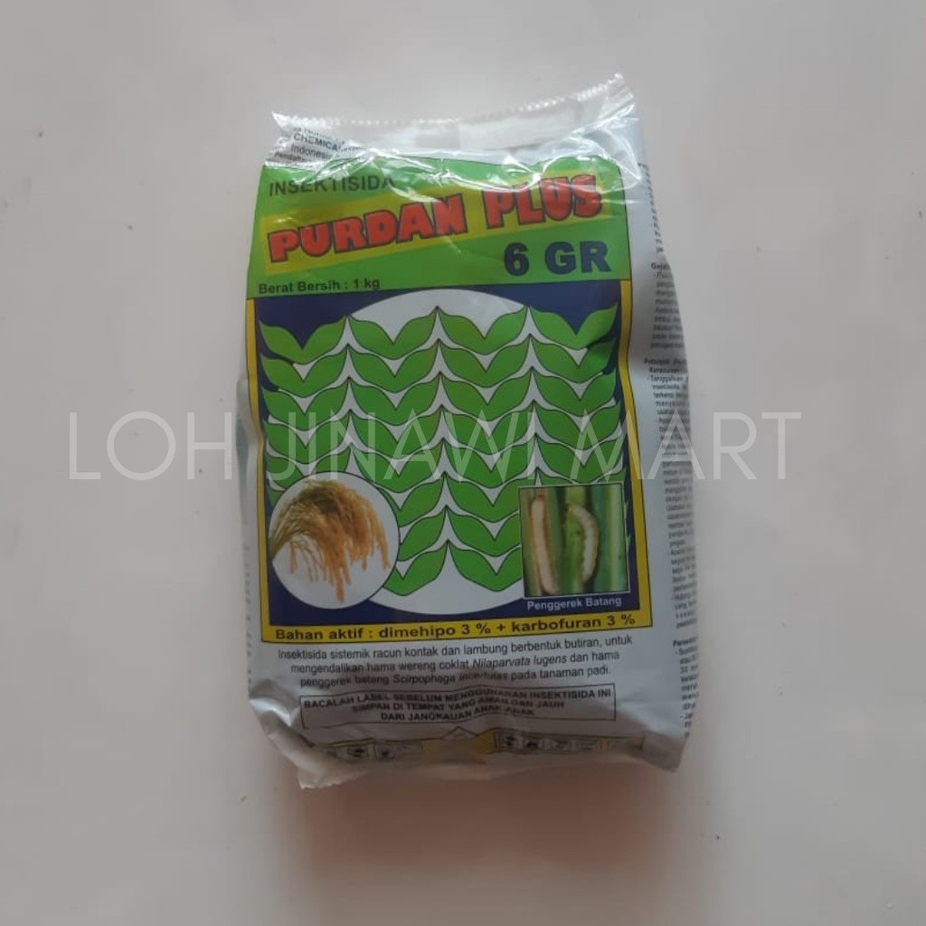 Insektisida Purdan Plus 6 GR 1 kg Dimehipo 3% + Karbofuran 3%