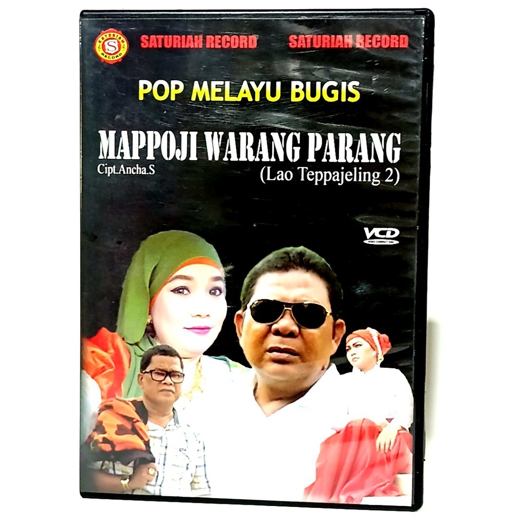 kaset CD VCD Pop Melayu Bugis Ancha S Mappoji Warang Parang Saturiah Recod