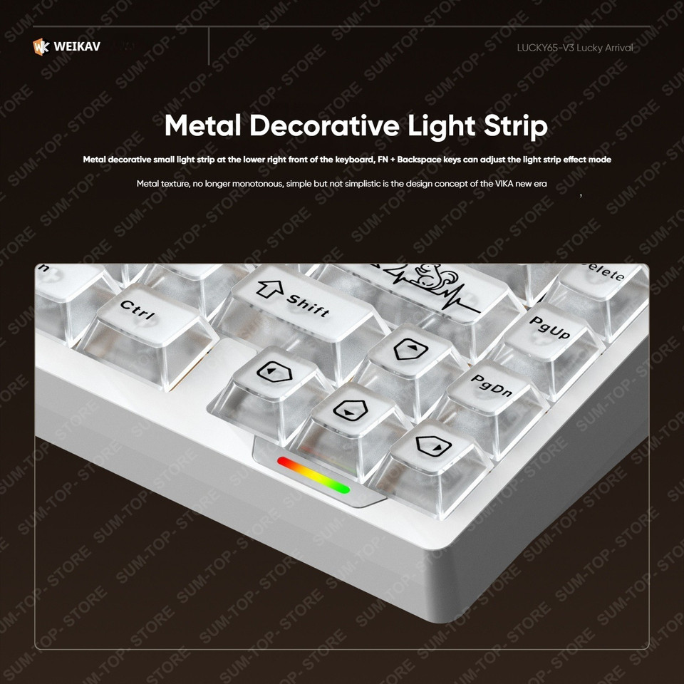 Weikav Lucky65 V3 Lucky65 V2 NUT65 Wireless Aluminum Mechanical Keyboard Kit 60% Bluetooth 2.4G Wire