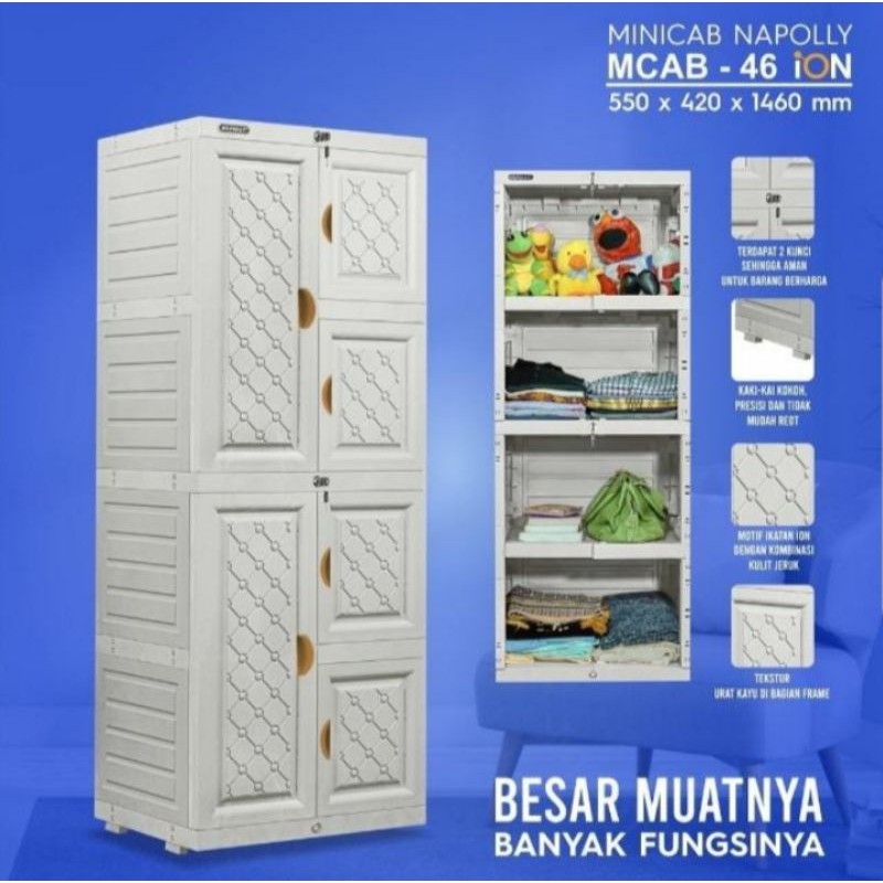 Lemari plastik Napolly Mini Cabinet 4