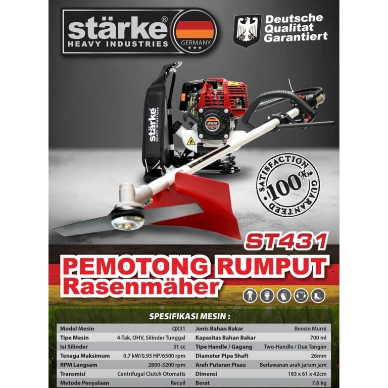 MESIN POTONG RUMPUT GENDONG 4 TAK PRO Mesin Potong Rumput 4 tak STARKE ST431 / Starke ST 431 // Mesi