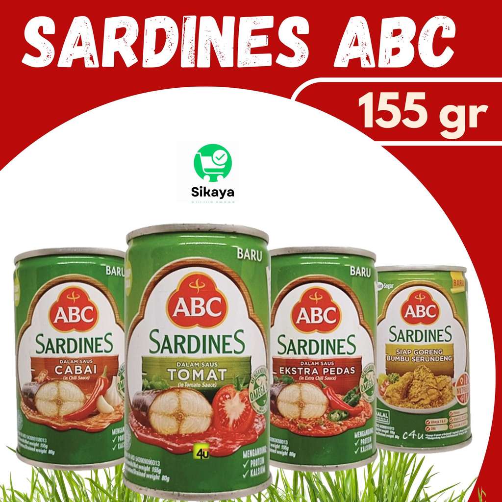 Sarden ABC Kecil 155gr | Ikan Sarden Saus Tomat - cabai Praktis