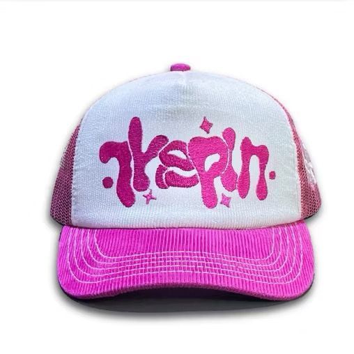 Topi Corduroy Pink Thisplan Bordir Stylish Keren COD