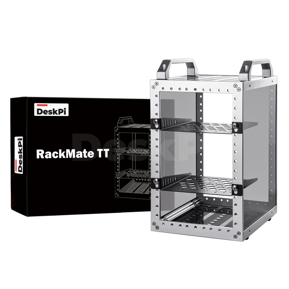 DeskPi RackMate TT Rackmount, Mini Server Cabinet for Network, Servers, Audio, and Video Equipment