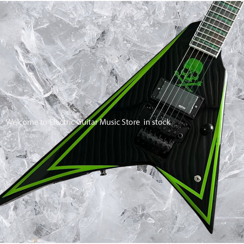 Send tomorrow Jacksonhot Flying V Electric guitar esp Fingerboard inlay Tremolo guitar01478