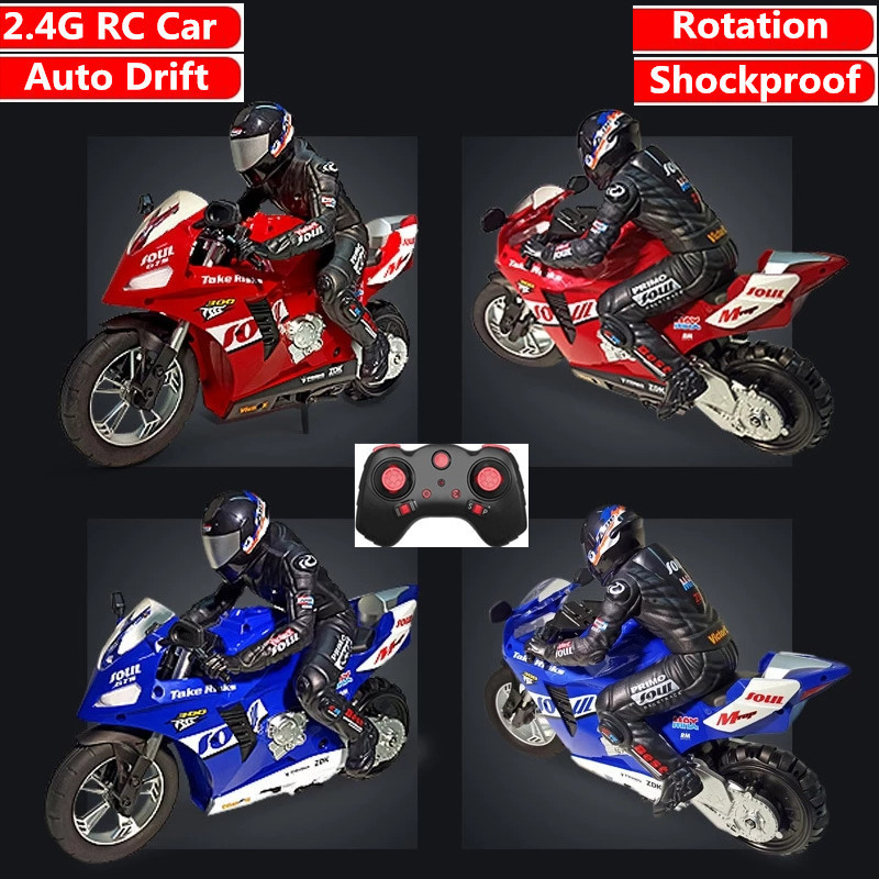 RC stunt motorcycl 3D Rotation Flips 24G Remote Control stunt motorbike High Speed Racing drift Car 