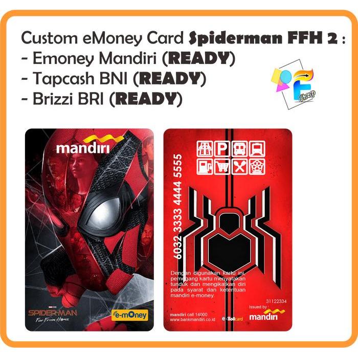 Kartu Tol Motif Custom Spiderman Far From Home - Spiderman 1, eMoney Mandiri Terlaris