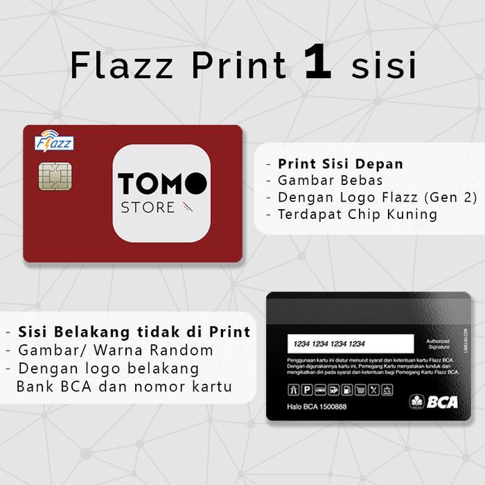 Custom Kartu Flazz BCA/ Emoney Mandiri Print 2 Sisi Foto/ Gambar Bebas - Flazz 1 Sisi Terlaris