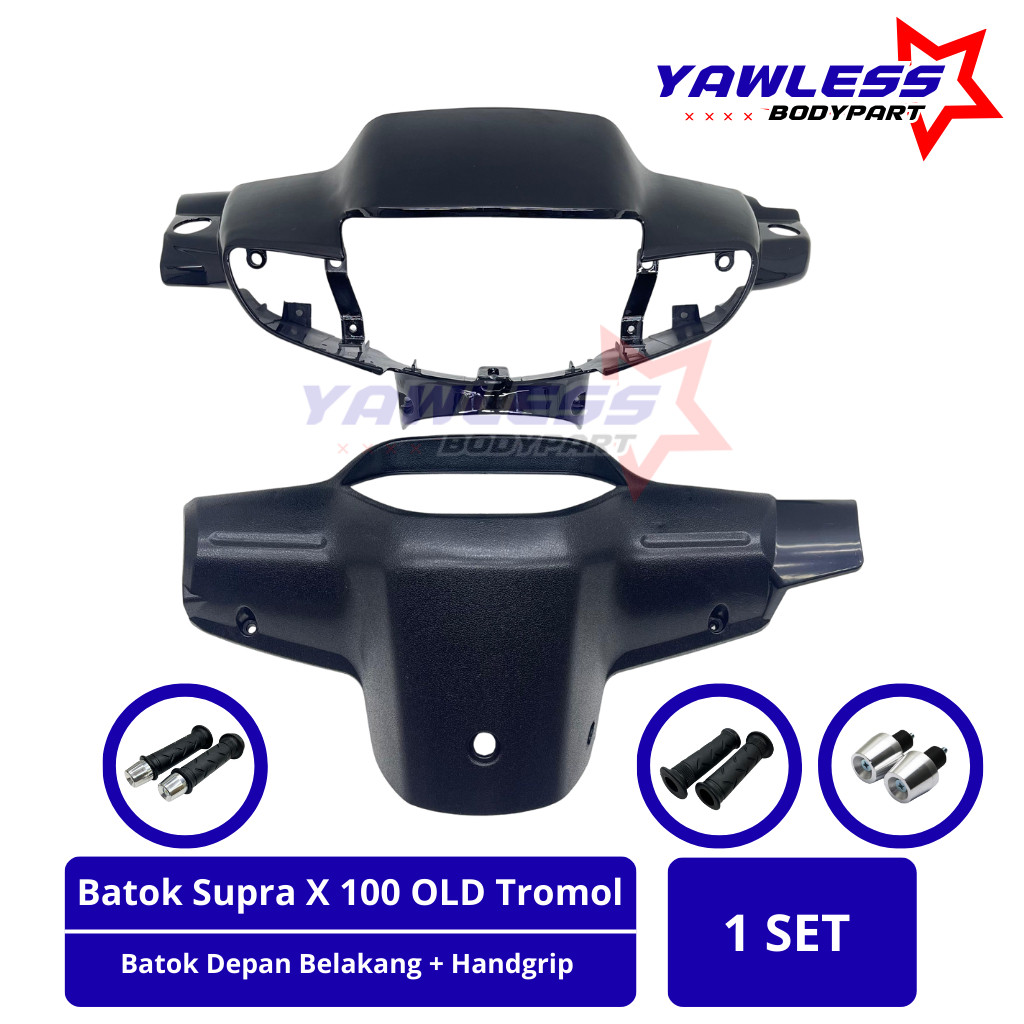 Batok depan belakang Supra X Lama Tromol Totok depan belakang honda supra x lama Tromol hitam + Mika