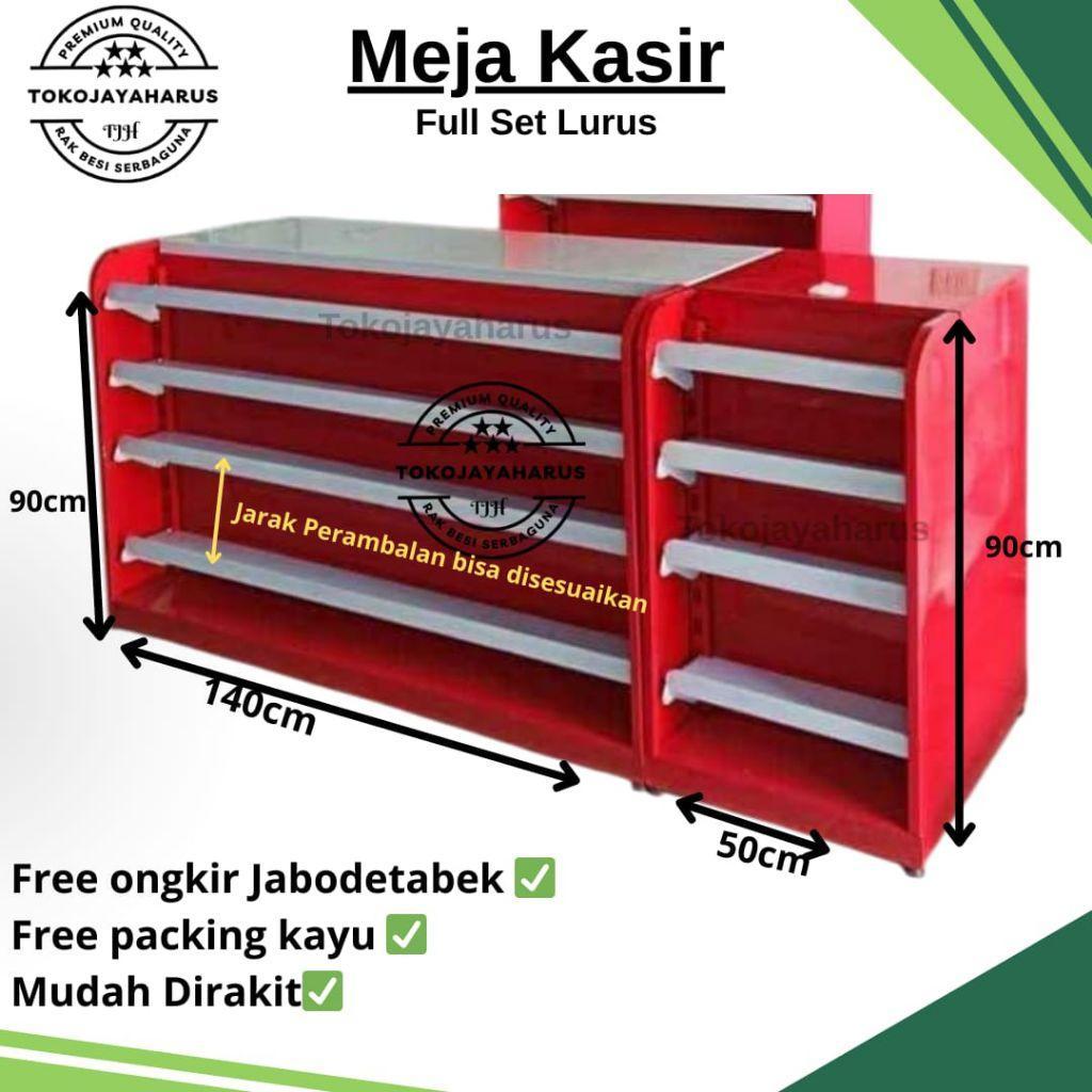 Meja kasir stainless minimarket termurah Lurus