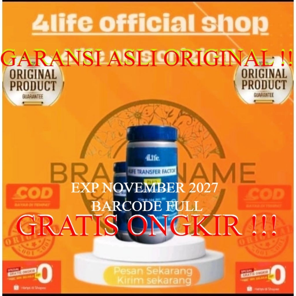 Ecer 30 kapsul 4Life Transfer Factor Plus Tri-Factor Formula Suplemen Vitamin IMUN Daya Tahan Tubuh 