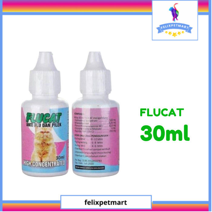 FLUCAT / FLU CAT obat flu pilek batuk pada kucing
