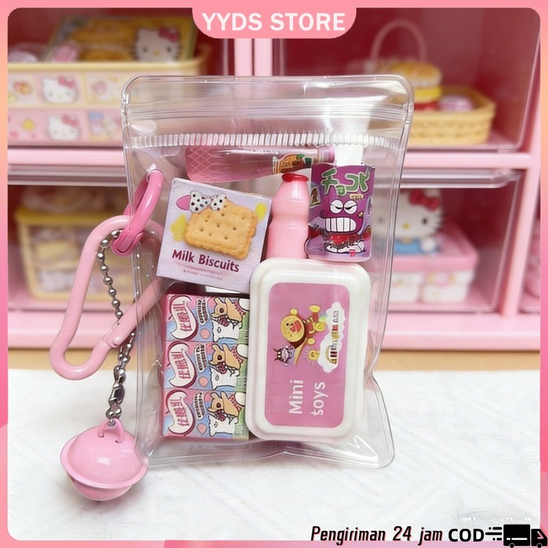 Gantungan Kunci Tas Pouch Mini Makanan Minuman Lucu - Aksesoris HP Tas Sepatu Kunci