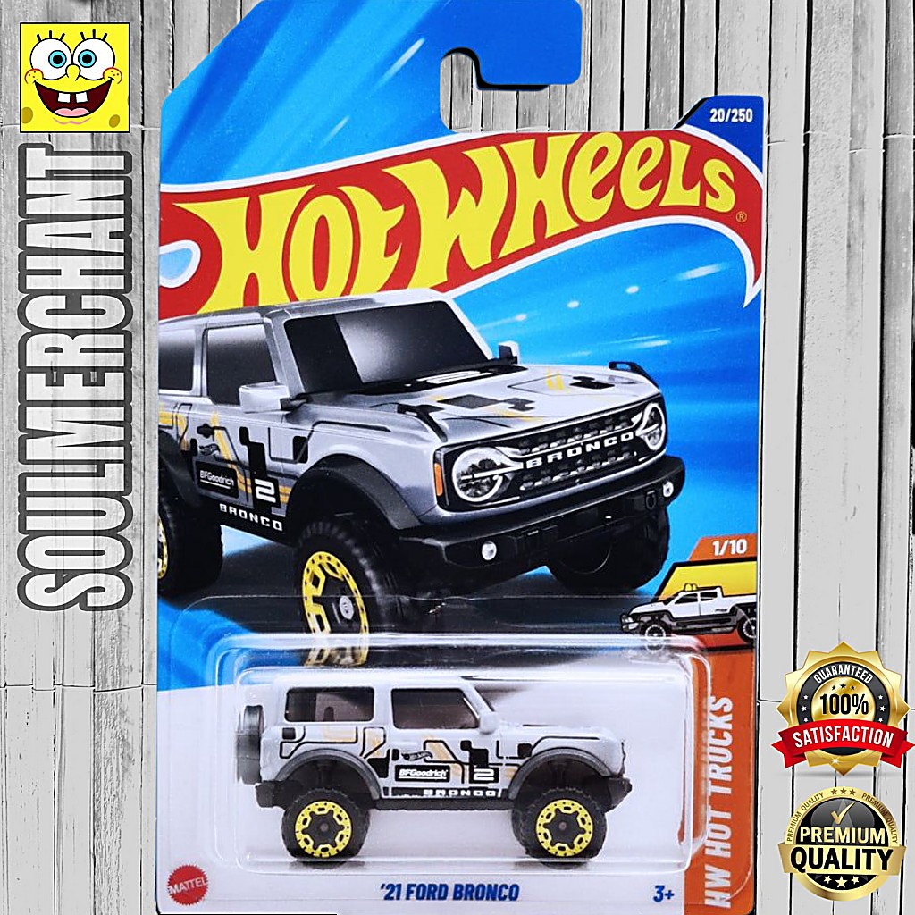 Hot Wheels 21 Ford Bronco Abu Diecast Mobil Offroad