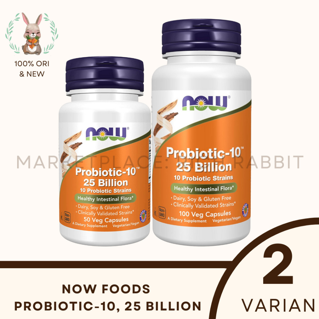 Now Foods NowFoods Probiotic-10 Probiotic 10 25 Billion 50 Veg Vitamin Probiotik