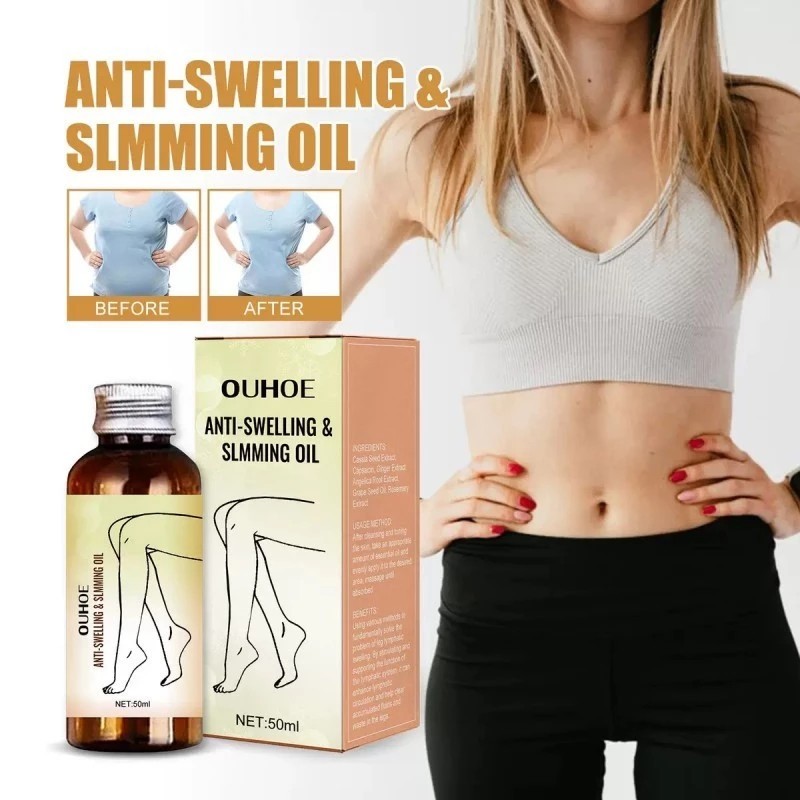 Slimming Oil Pelangsing 50ml Body Slimming Ginger Essential Oil - Pengencang Paha Lengan Body Contou