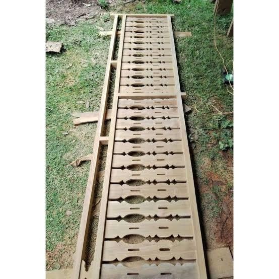 Ralling pagar model klasik pagar pendopo joglo Limasan kayu jati lawas - Jati lawas 1423 FG5