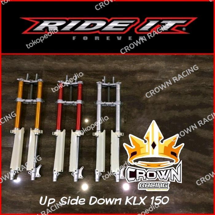 Upside Down USD Shock Depan Ride IT KLX 150 Cross Trail Motor Motorcycle - Gold