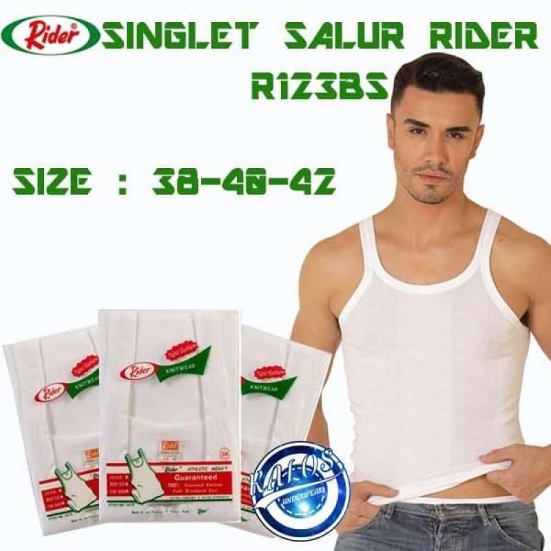 Kaos Singlet Pria Rider Salur Size 38-40-42