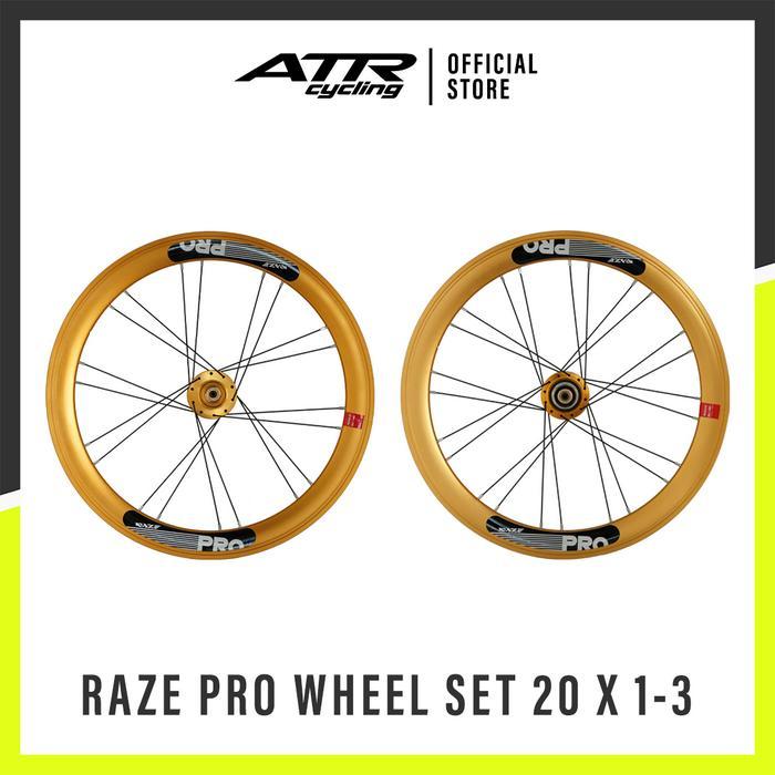 WHEELSET SEPEDA RAZE PRO 451 (20X1-3/8) - GOLD