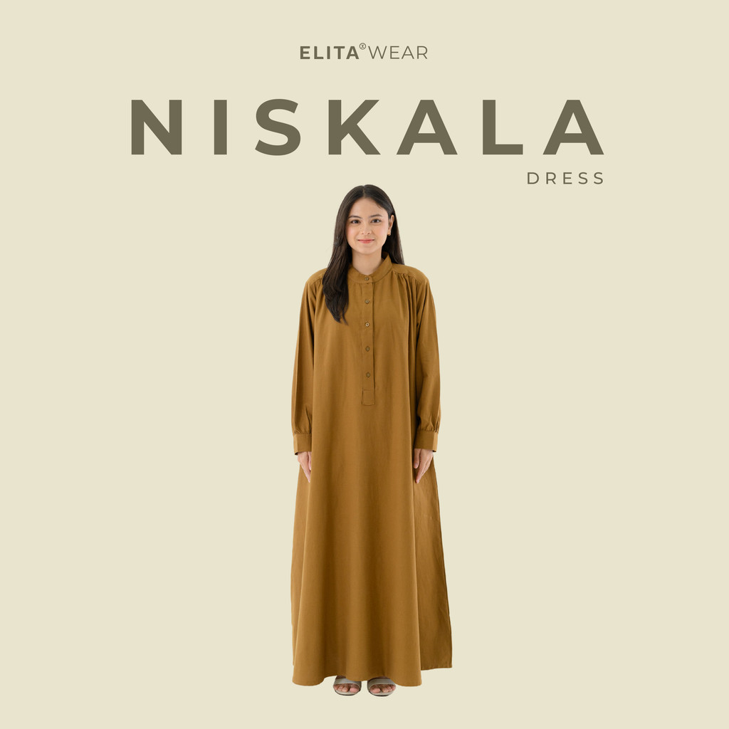 ELITA NISKALA DRESS Elita Katun Pakaian Wanita