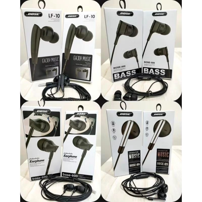 HF HEADSET [ BOSE-LF-10 ] - [ BOSE-500 ] - [ BOSE-600 ] - [ BOSE-09 ] HANSFREE ORI EXTRA SUPER BASS 