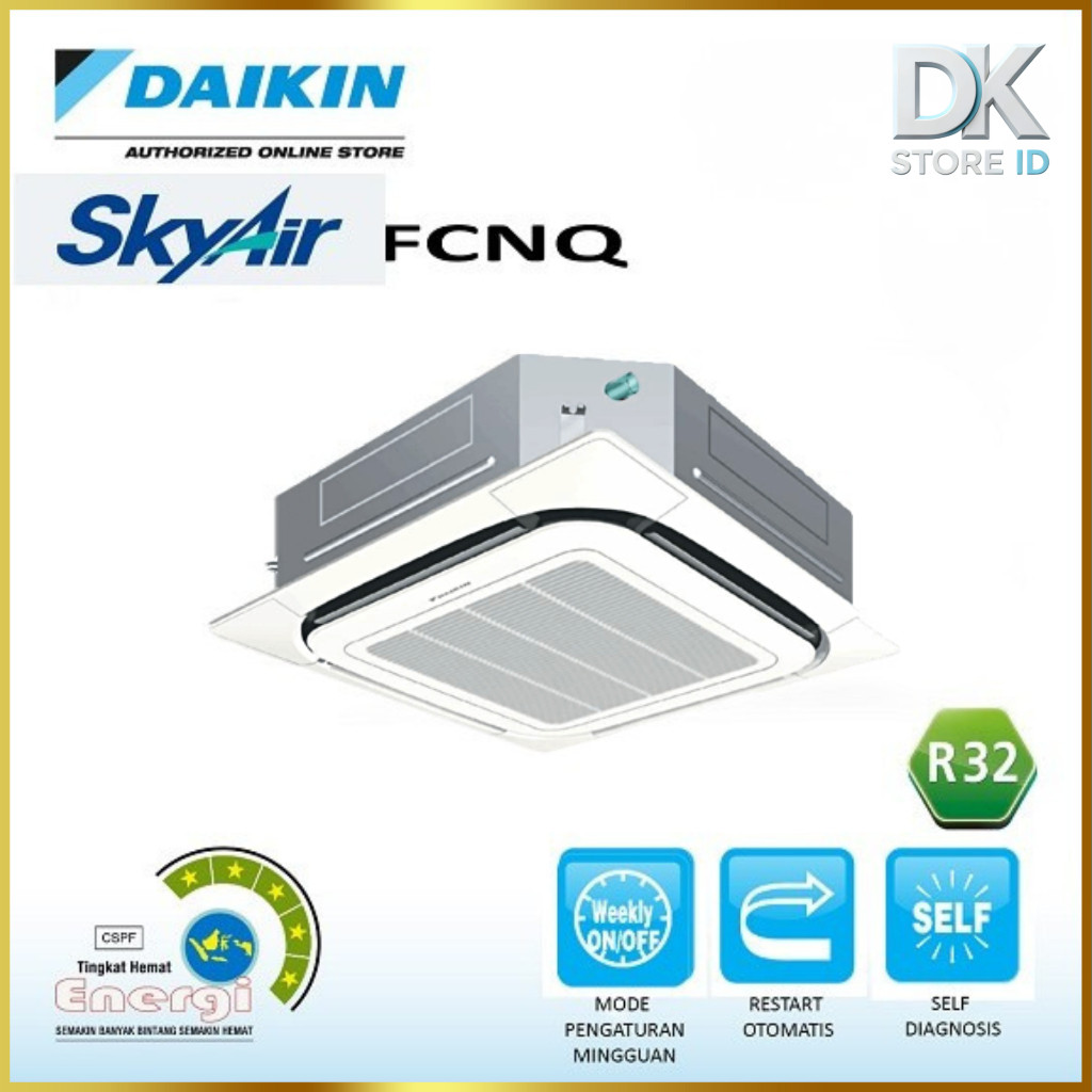 AC Daikin Cassette 5 PK FCNQ42MV14 (Single Indoor)