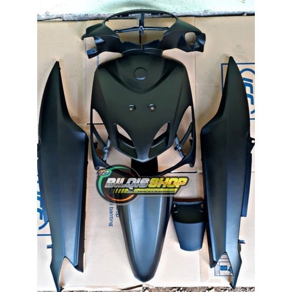 Cover Body Full Halus Yamaha Mio Smile Hitam Doff