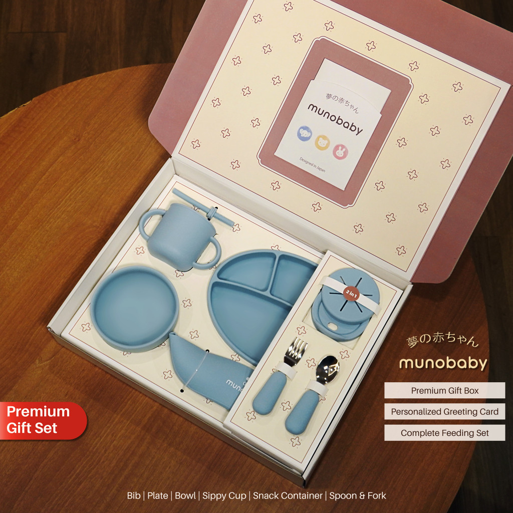 COCOMALL Hampers Bayi Kado Lahiran Anak Perempuan Laki Laki - Parcel Mpasi Peralatan Makan Silikon 1