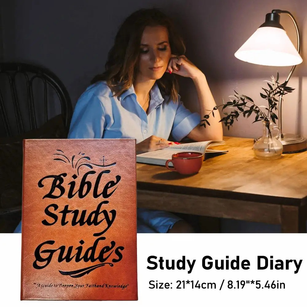 Bible Journal Soft Leather-Look Bible Study Christian Spiritual Journal Notebook