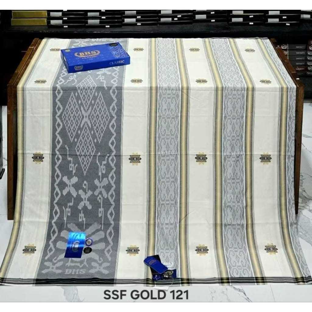 Sarung BHS Cosmo Polos Hitam GOLD bhs hitam polos bhs polos warna sarung santri dewasa