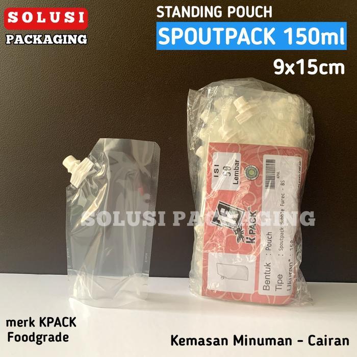 SPOUTPACK 150ml KPACK STANDING POUCH SPOUT BENING KEMASAN CAIR MINUMAN
