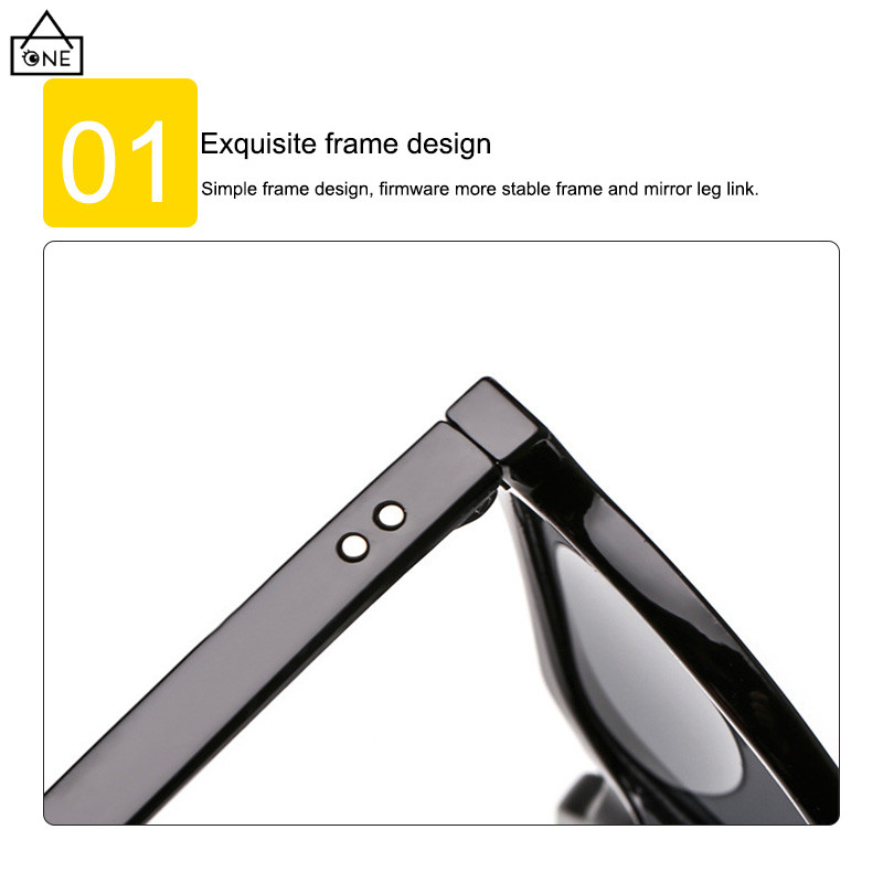 COD Kacamata Hitam Persegi Kecil Retro Pribadi Kacamata Hitam Polos Wanita Pria Bulat