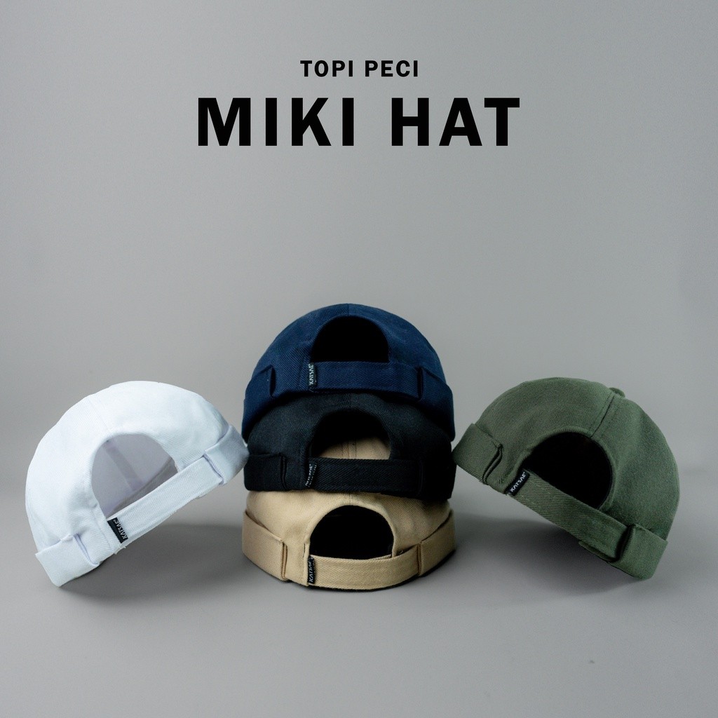 COD - Peci Miki Hat / Topi Peci / Peci Hitam peci putih Polos Kopiah Dewasa
