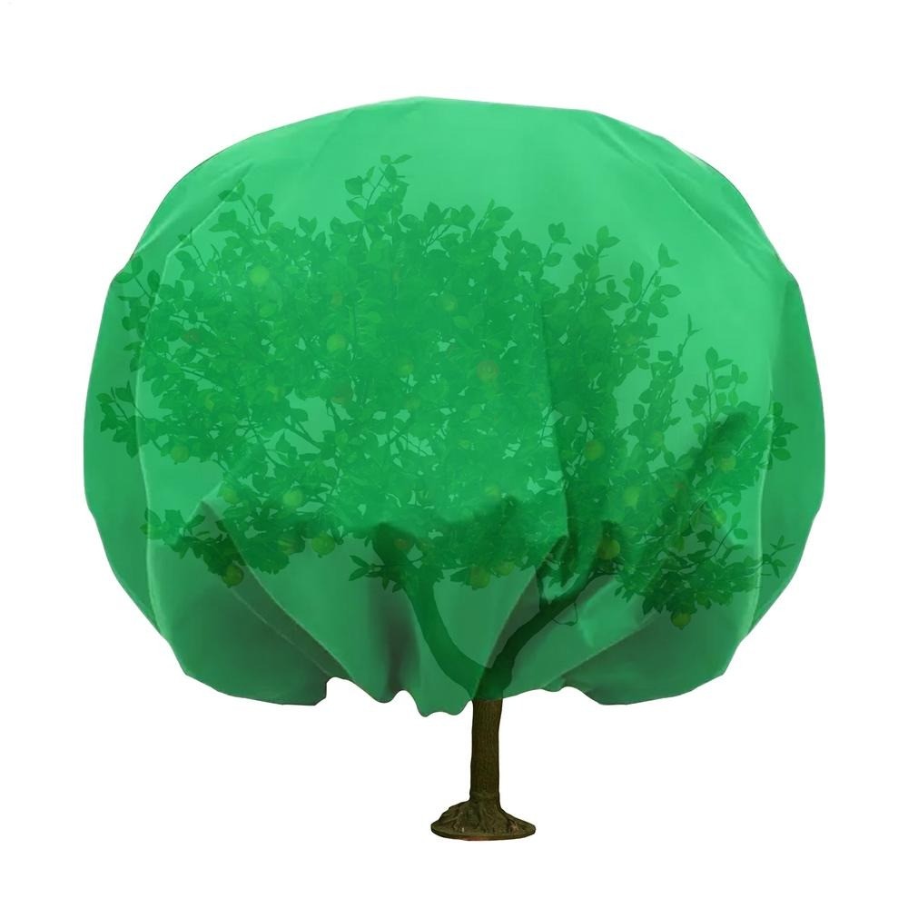 Reusable Plant Covers Round Shape Drawstring Closure Frost Blanket Breathable Nonwoven Plant Antifre