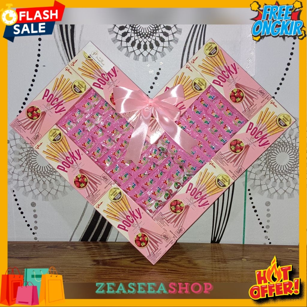 ZSS Snack Pocky Mini Love 8pcs Hadiah/Hampers Hari Guru/Hari Ibu/Ulang Tahun