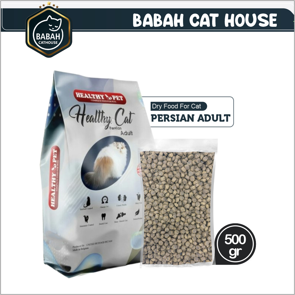 500gr HEALTHY CAT PERSIAN ADULT dry food makanan kucing persia dewasa heallthy pet rc royal care can