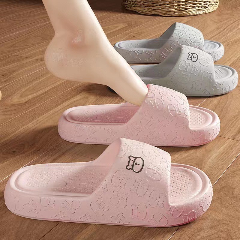 Sandal Slop Jelly Karet Model Bear Wanita Rumah Slipper / Sandal Indoor Kartun