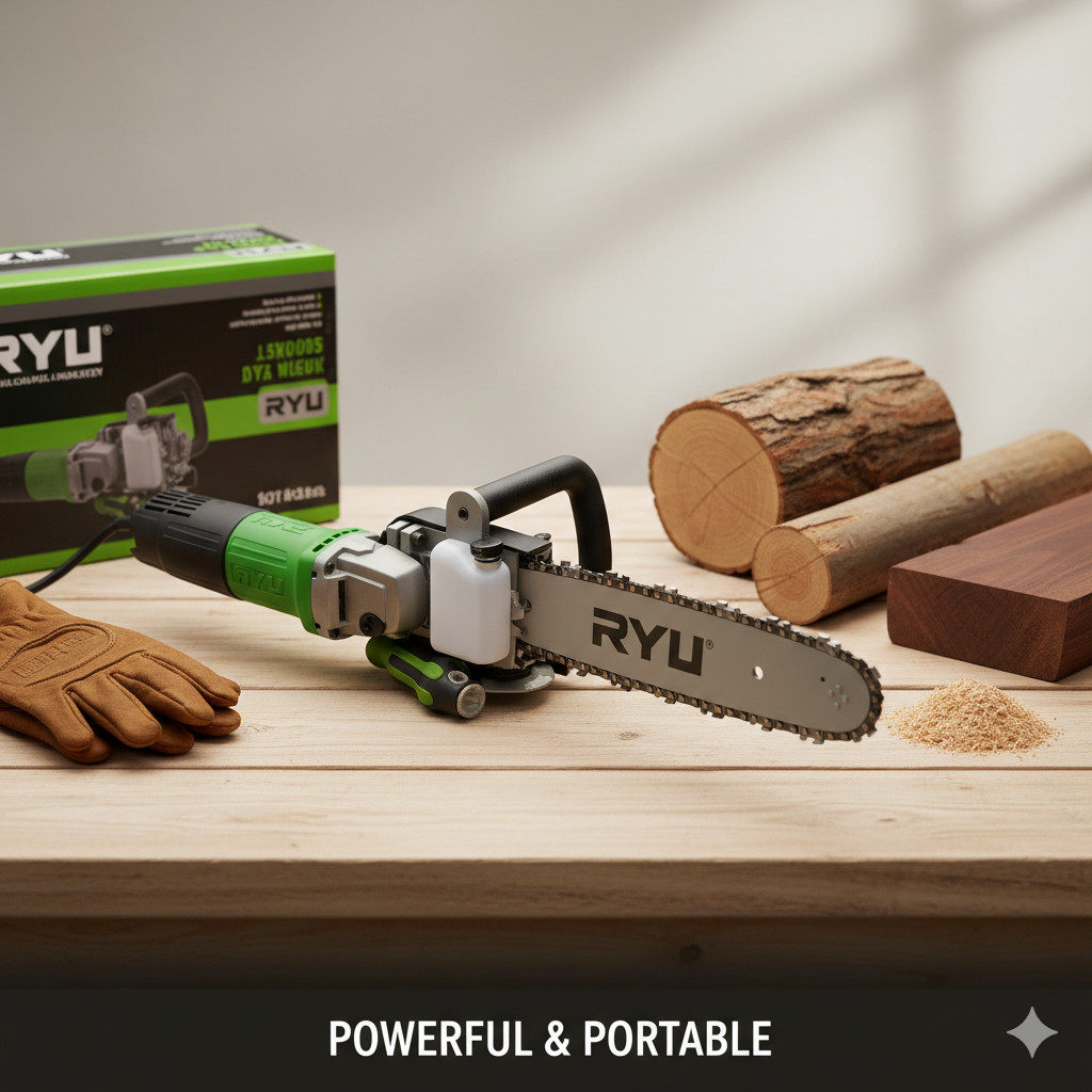 Chainsaw LISTRIK adaptor ke gerinda tangan / chain saw 12 inch gergaji listrik gerinda / Gergaji mul