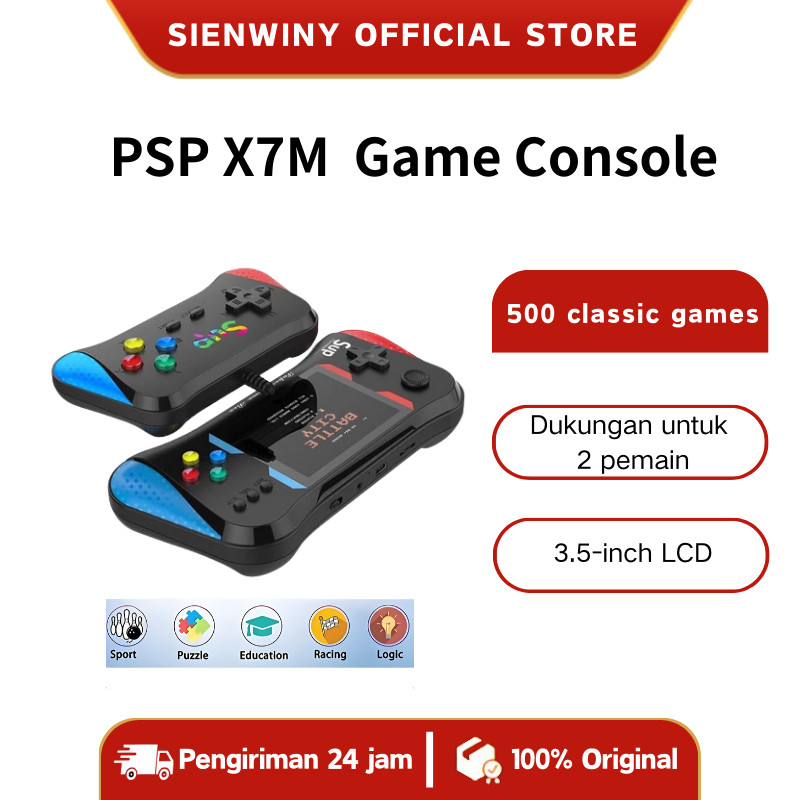 ( newangkasa02 ) SIENWINY  PSP X7M/X7/X12  Game Console 3.5-inch 500+Game  1 PLAYER/2 PLAYER