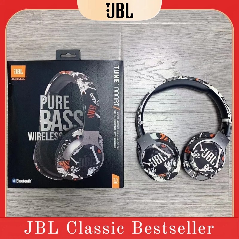 JBL TUNE 1000BT True Wireless Bluetooth Earphones Stereo Headphone sports Headphones withJBL Pure Ba