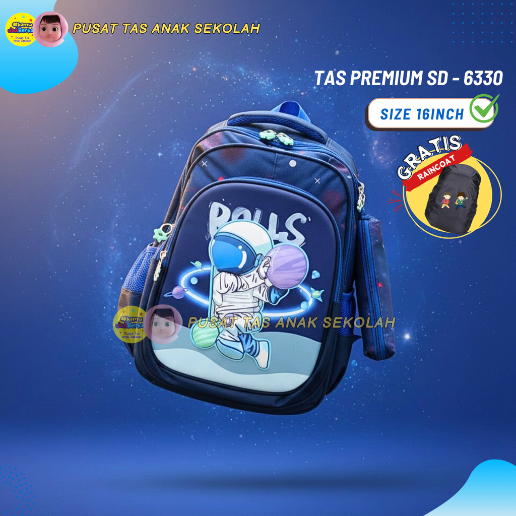 Tas Sekolah SD Anak Laki Laki Bahan Nilon Tebal dan Kuat